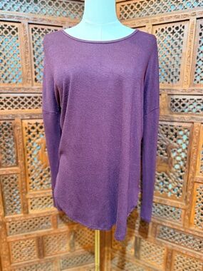 🍷 Rue21 Burgundy Crisscross Back Sweater Top – Size M 🍷